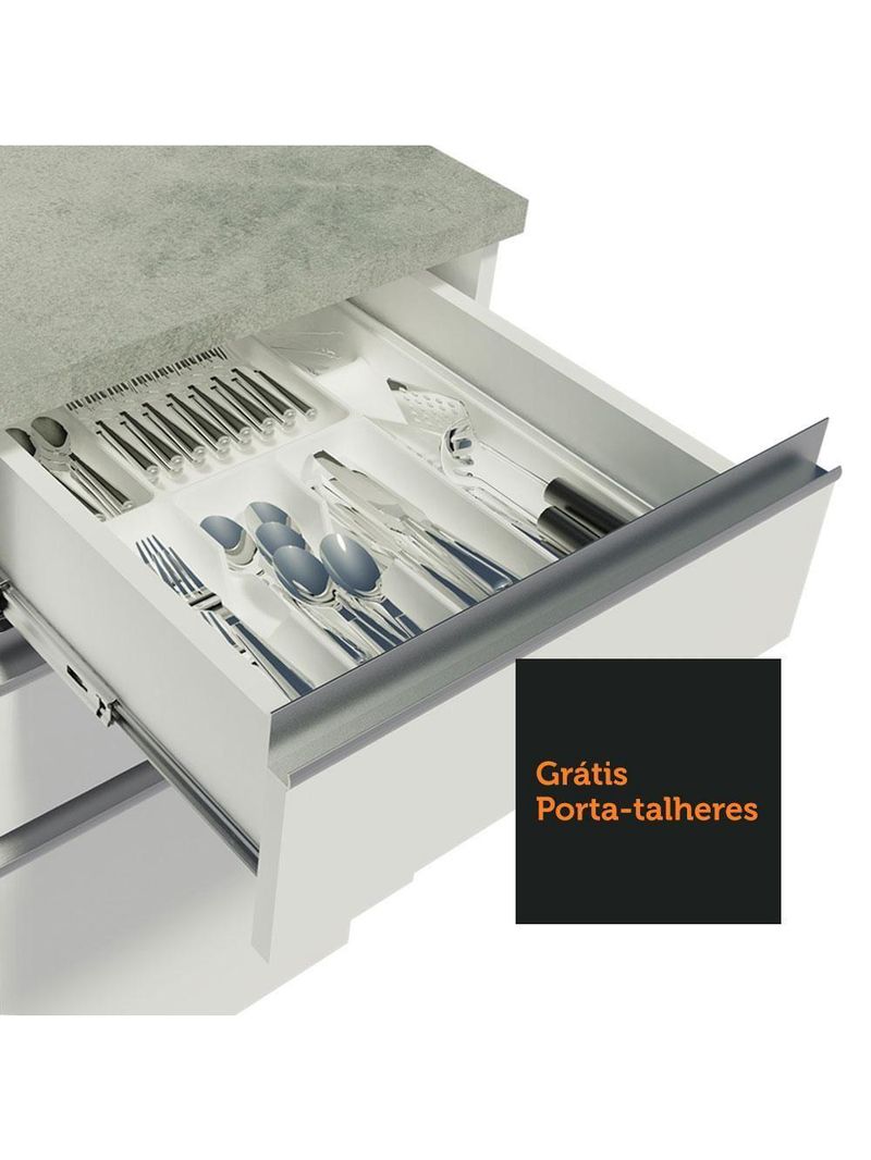 Cozinha Compacta Glamy Com Armário E Balcão sem Tampo E Pia