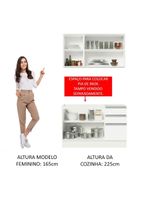 Cozinha Compacta Glamy Com Armário E Balcão sem Tampo E Pia