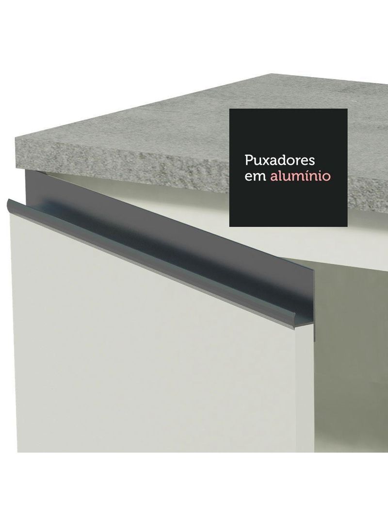 Cozinha Compacta Glamy Com Armário E Balcão sem Tampo E Pia