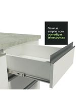 Cozinha Compacta Glamy Com Armário E Balcão sem Tampo E Pia