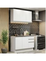 Cozinha Compacta Glamy Com Armário E Balcão sem Tampo E Pia