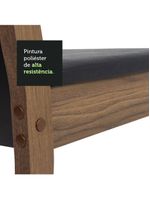 Mesa Tampo de Madeira com 6 Cadeiras Preto Rustic Preto