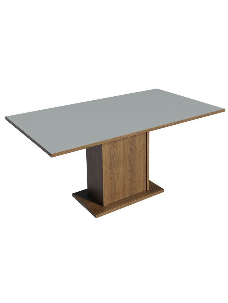 Conjunto Sala De Jantar Mesa Tampo De Madeira 6 Cadeiras