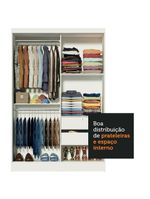 Guarda Roupas Luke Branco 2 Portas de Correr Madesa