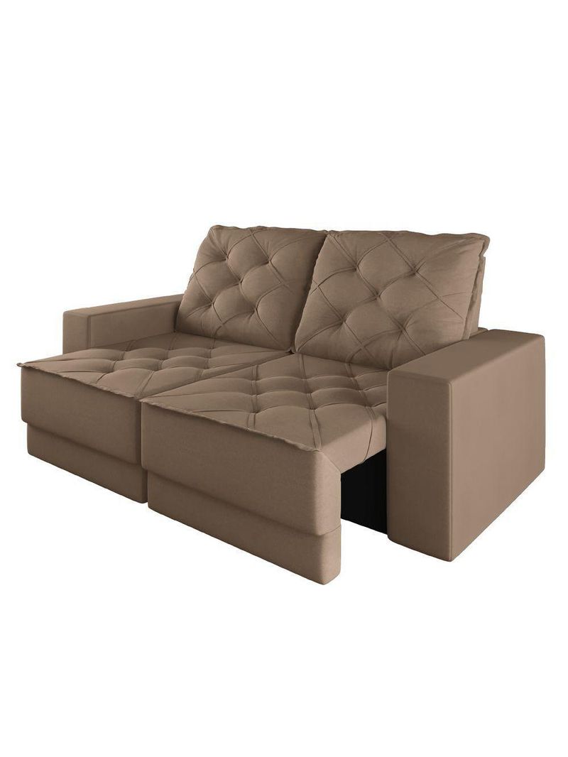 Sofá Retrátil e Reclinável 3 Lugares 1,80m Verona Suede Capuccino Mamflex