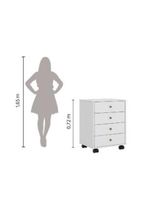 Gaveteiro Multiuso Office Presence Branco Branco