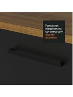 Balcão de Pia Madesa Agata 1 Porta 2 Gavetas Rustico Preto