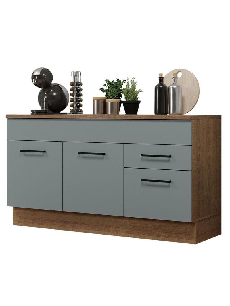 Balcão Gabinete De Pia Madesa Agata 150Cm 2 Gavetas 2 Portas