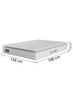 Cama Box Casal Colchão Espuma D33 Pillow Top New Millenium 138x188x57cm Branco Hellen – Suporta Até 120 Kg Por Pessoa
