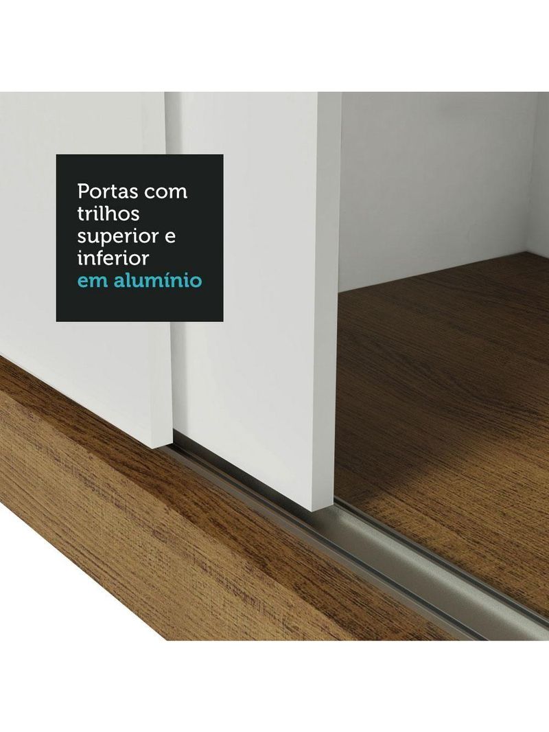 Guarda-Roupa Casal Mônaco 3 Portas de Correr 1 Espelho Madesa