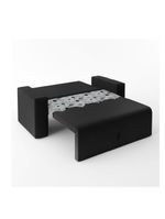 Sofá-cama 2 Lugares Pratik 5000 Suede Preto/Cinza