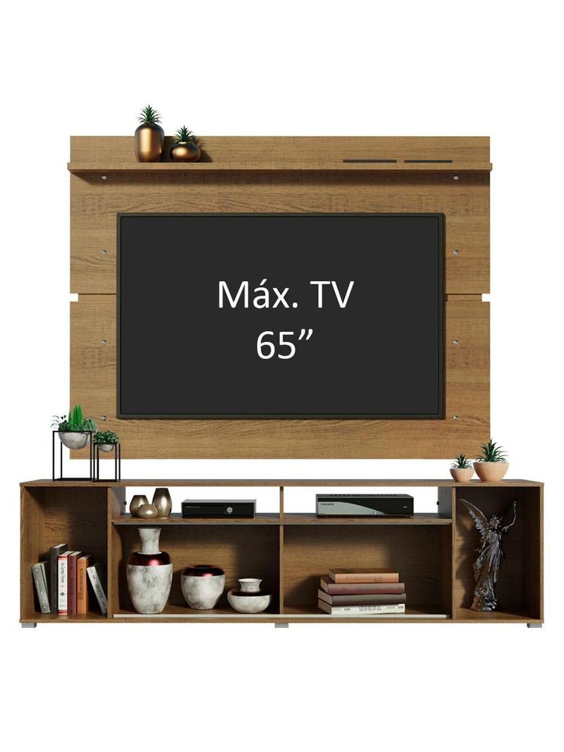Rack Cancun e Painel para TV até 65" Madesa
