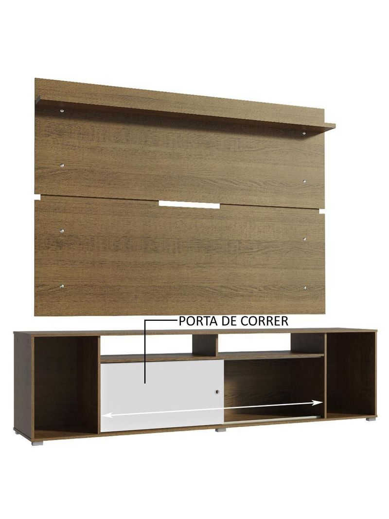 Rack Cancun e Painel para TV até 65" Madesa