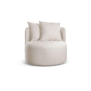 Poltrona Redonda Orgânica Moon bouclé Nude 400