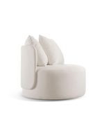 Poltrona Redonda Orgânica Moon bouclé Nude 400