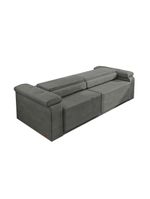 Sofá Retrátil Desmontável Suede 2 Lugares Fox Cinza Cinza