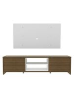 Rack Rustic e Painel para TV Metz Branco – Madesa