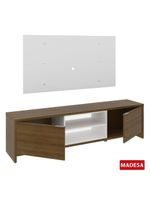 Rack Rustic e Painel para TV Metz Branco – Madesa