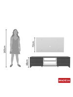 Rack Rustic e Painel para TV Metz Branco – Madesa