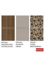 Kit Cíntia Bege Mesa Tampo de Madeira 4 Cadeiras Madesa