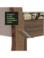 Kit Cíntia Bege Mesa Tampo de Madeira 4 Cadeiras Madesa