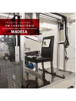 Kit Cíntia Bege Mesa Tampo de Madeira 4 Cadeiras Madesa