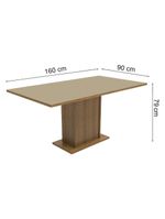 Conjunto Sala de Jantar Ohana Mesa Tampo de Madeira com 6 Cadeiras – Madesa