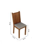 Kit com 4 Cadeiras Rustic/Pérola – Madesa 4290