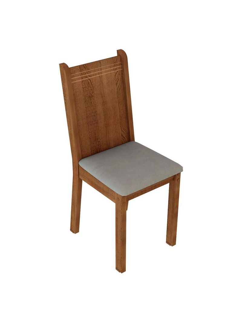 Kit com 4 Cadeiras Rustic/Pérola – Madesa 4290