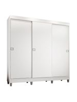 Guarda-Roupa Napoli 3 Portas de Correr 8 Pés Branco Madesa
