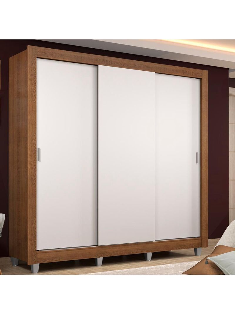 Guarda Roupa Casal Lyon 3 Portas se Correr Madesa