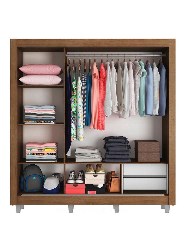 Guarda Roupa Casal Lyon 3 Portas se Correr Madesa