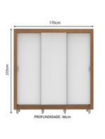 Guarda Roupa Casal Lyon 3 Portas se Correr Madesa