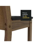 Conj Mesa Tampo De Vidro 4 Cadeiras Rustic/Preto