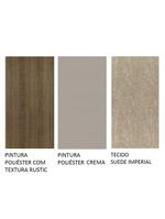 Conjunto Sala de Jantar Mesa Tampo de Madeira 4 Cadeiras Livia Rustic/Crema/Imperial - Madesa