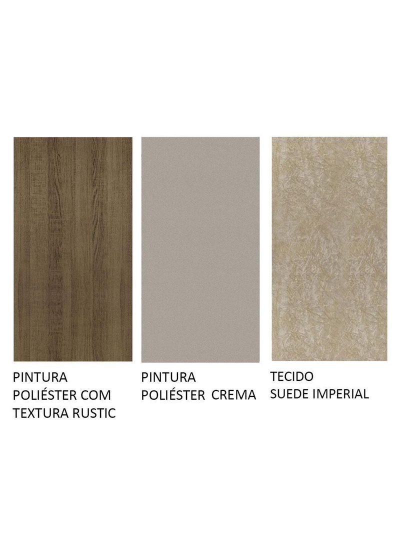 Conjunto Sala de Jantar Mesa Tampo de Madeira 4 Cadeiras Livia Rustic/Crema/Imperial - Madesa