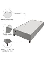 Cama Box 0,96m Com 38cm De Altura Prince Cinza