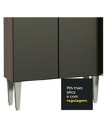 Armário De Cozinha Completa Madesa Emilly 293001 Com Balcão E Paneleiro Rustic/Preto