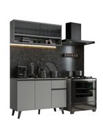 Armário de Cozinha Compacta 120 cm – Cinza – Nice Madesa 01