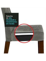 Conjunto Sala Jantar Mesa Vidro 6 Cadeiras Rustic-preto