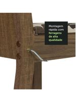 Conj Mesa Tampo De Vidro 4 Cadeiras Rustic/Crema/hibiscos