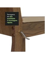 Conjunto Sala Jantar Mesa Tampo Madeira 4 Cadeiras Madesa