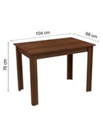 Conjunto Sala Jantar Mesa Tampo Madeira 4 Cadeiras Madesa