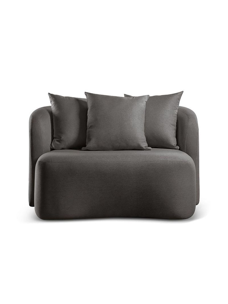 Sofá Curvo Orgânico Orion linho Preto 102