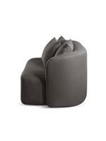 Sofá Curvo Orgânico Orion linho Preto 102