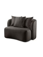 Sofá Curvo Orgânico Orion linho Preto 102