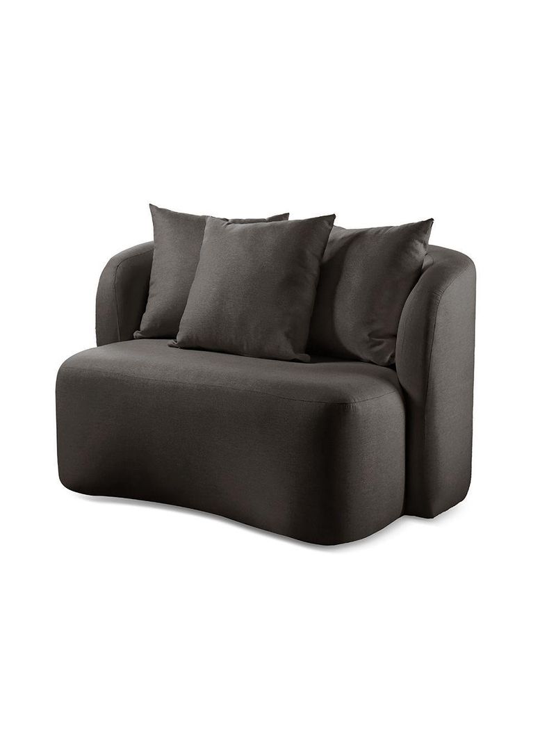 Sofá Curvo Orgânico Orion linho Preto 102