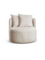 Poltrona Redonda Orgânica Moon linho Nude 100