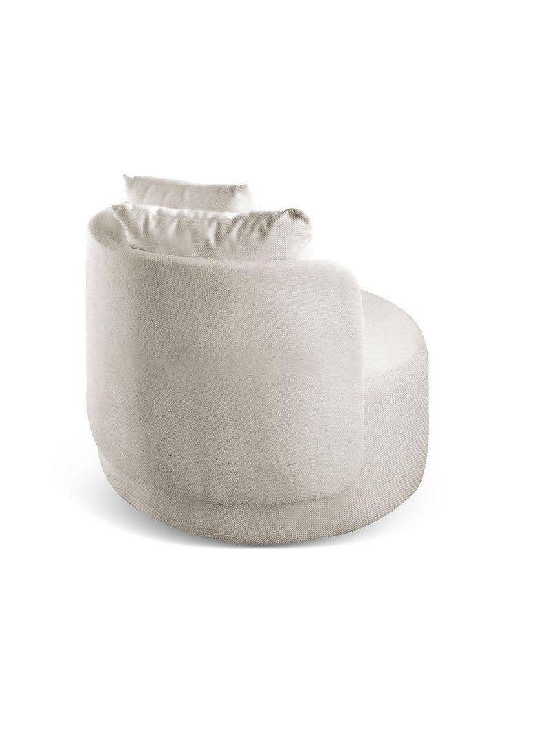 Poltrona Redonda Orgânica Moon linho Nude 100