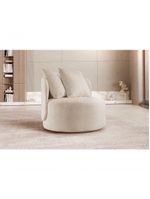 Poltrona Redonda Orgânica Moon linho Nude 100